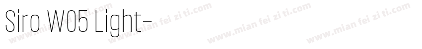 Siro W05 Light字体转换